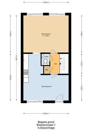 Floorplan - Stiemensvaart 1, 2497 ZD Den Haag